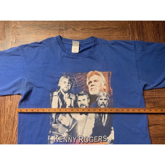 Kenny Rogers Through the Years T Shirt Blue Tee T-Shirt Large XL Country Music - Picture 10 of 10